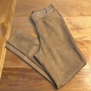 2/$15 alarm & Grey tan Faux suede pull on pants